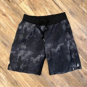 Mens Glyder athletic apparel Acadia black cloud drip performance shorts sz M